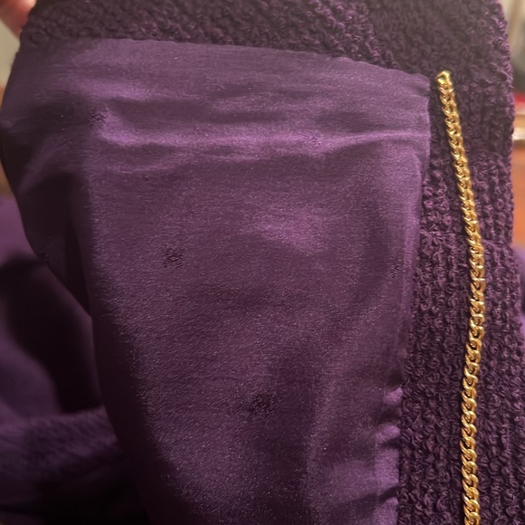 CHANEL Vintage 1990's Purple Skirt/Suit Set Wool & Silk 44EU - Picture 10 of 13